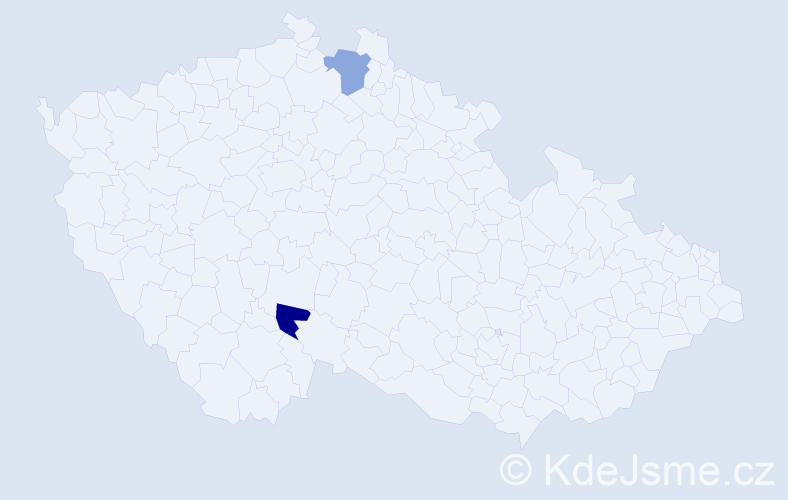 Příjmení: 'Taranushenko', počet výskytů 2 v celé ČR