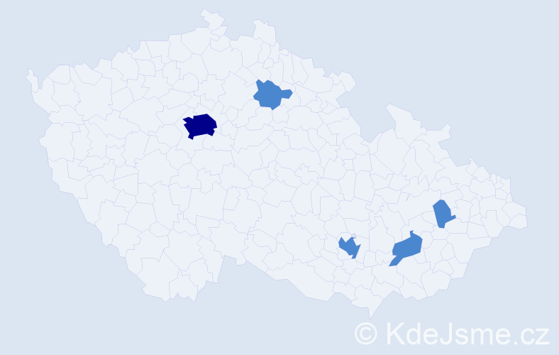 Příjmení: 'Gaina', počet výskytů 7 v celé ČR