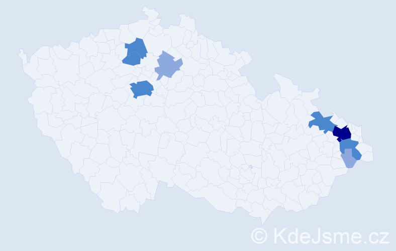 Příjmení: 'Madry', počet výskytů 17 v celé ČR