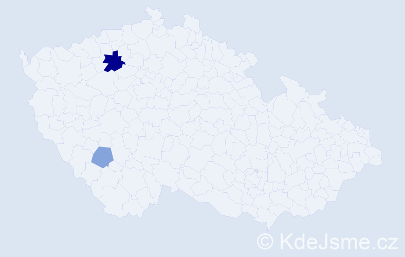 Příjmení: 'Tišáková', počet výskytů 5 v celé ČR