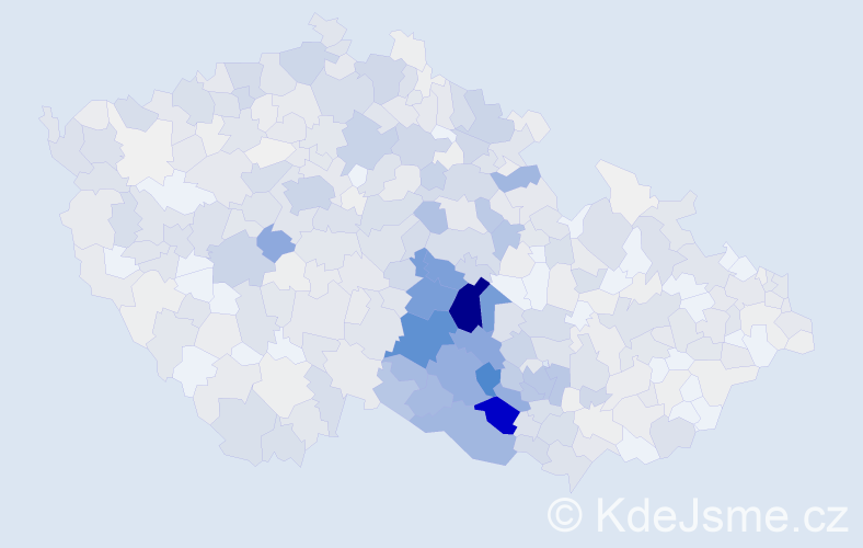 Příjmení: 'Sobotka', počet výskytů 2767 v celé ČR