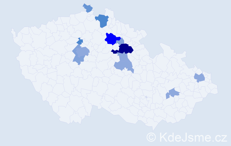 Příjmení: 'Kolc', počet výskytů 34 v celé ČR