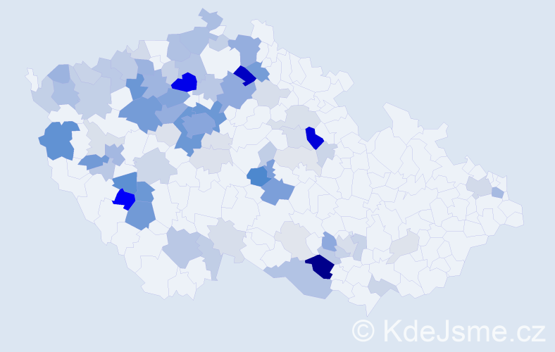 Příjmení: 'Štrosová', počet výskytů 292 v celé ČR