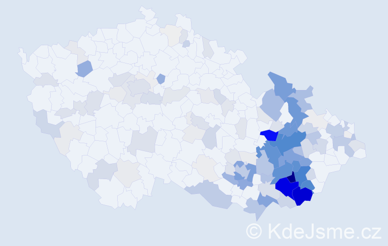 Příjmení: 'Kadlčík', počet výskytů 654 v celé ČR