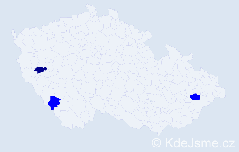 Příjmení: 'Tongeľová', počet výskytů 4 v celé ČR
