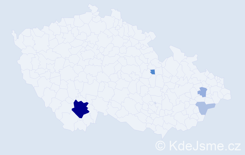 Příjmení: 'Klewarová', počet výskytů 15 v celé ČR