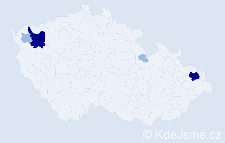 Příjmení: 'Čižnár', počet výskytů 10 v celé ČR