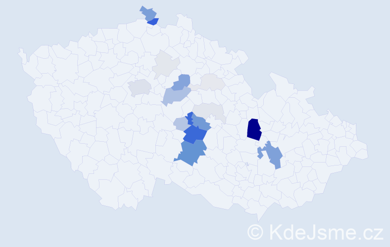 Příjmení: 'Haubert', počet výskytů 80 v celé ČR
