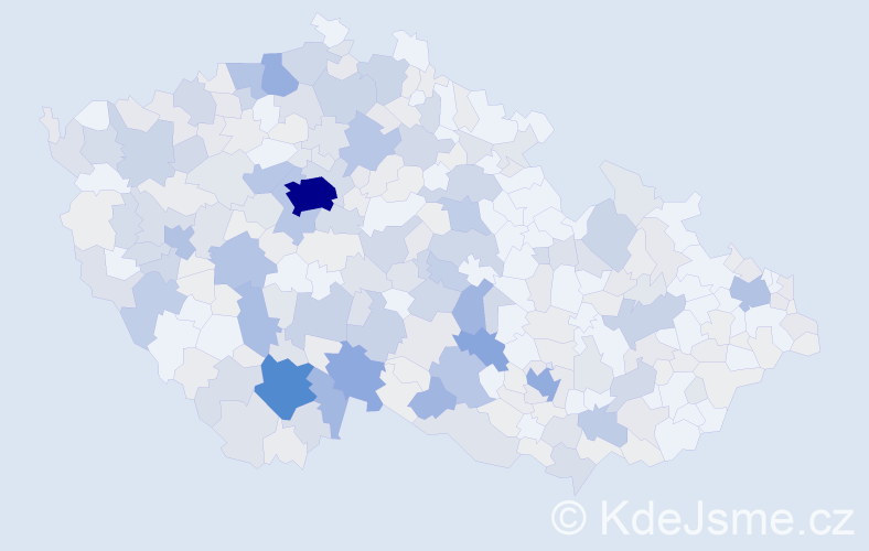 Příjmení: 'Michal', počet výskytů 1163 v celé ČR
