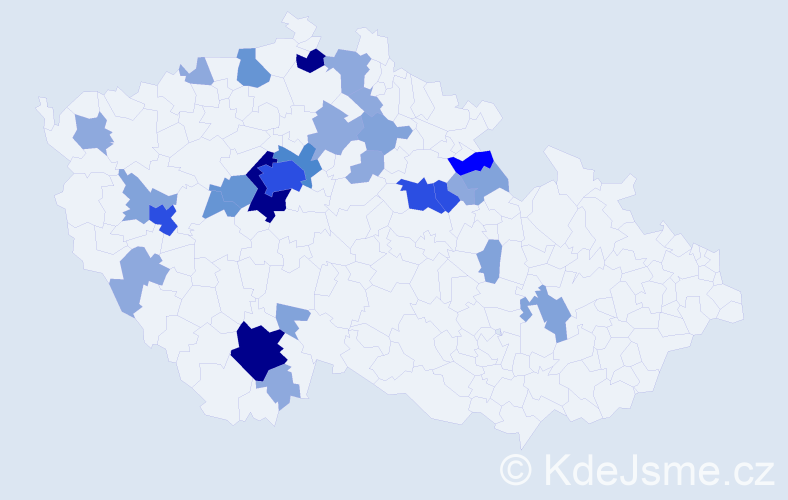 Příjmení: 'Abel', počet výskytů 84 v celé ČR