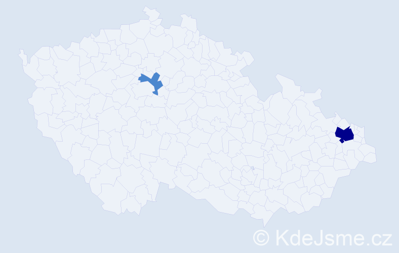 Příjmení: 'Calder', počet výskytů 4 v celé ČR