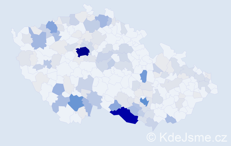 Příjmení: 'Binder', počet výskytů 499 v celé ČR