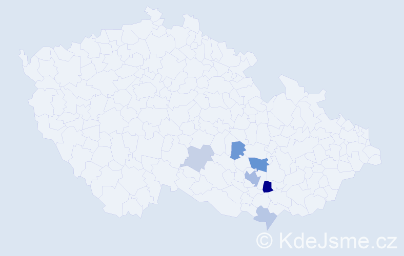 Příjmení: 'Quitta', počet výskytů 14 v celé ČR