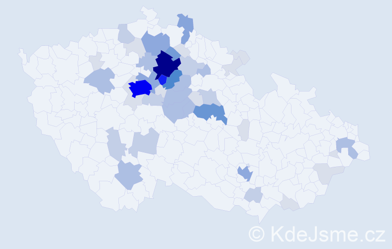 Příjmení: 'Brynych', počet výskytů 157 v celé ČR