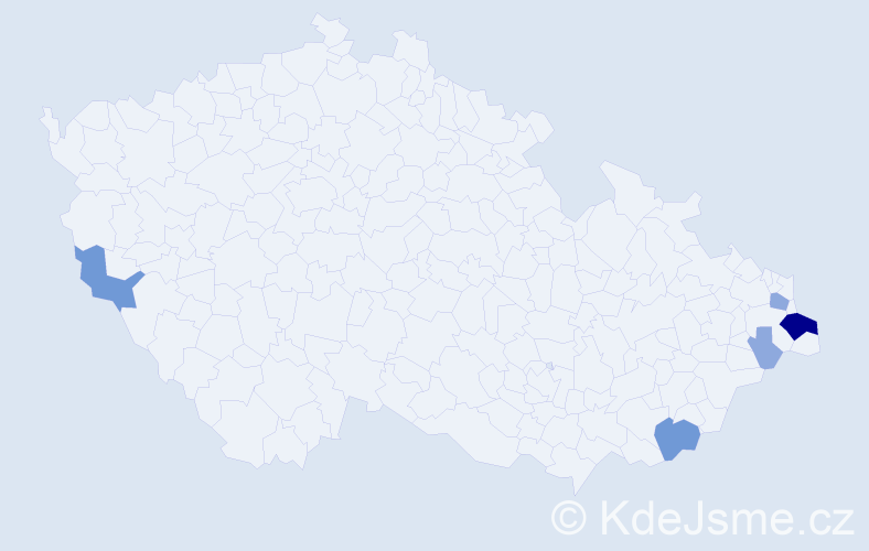 Příjmení: 'Duszová', počet výskytů 12 v celé ČR