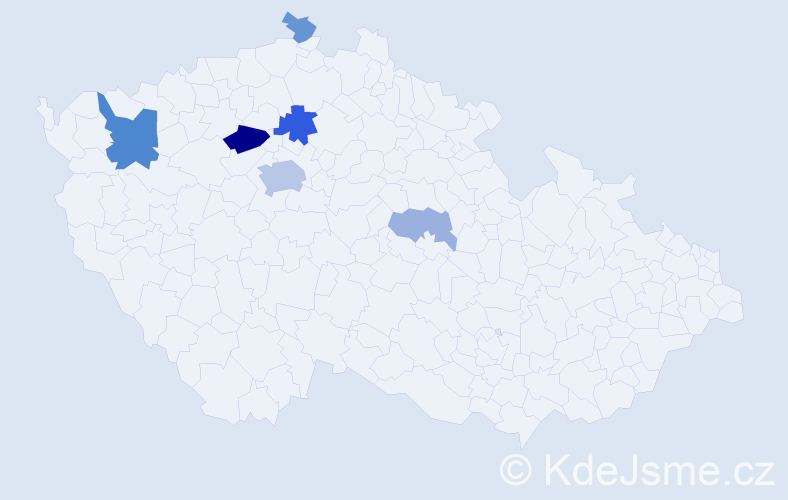 Příjmení: 'Kvietik', počet výskytů 16 v celé ČR