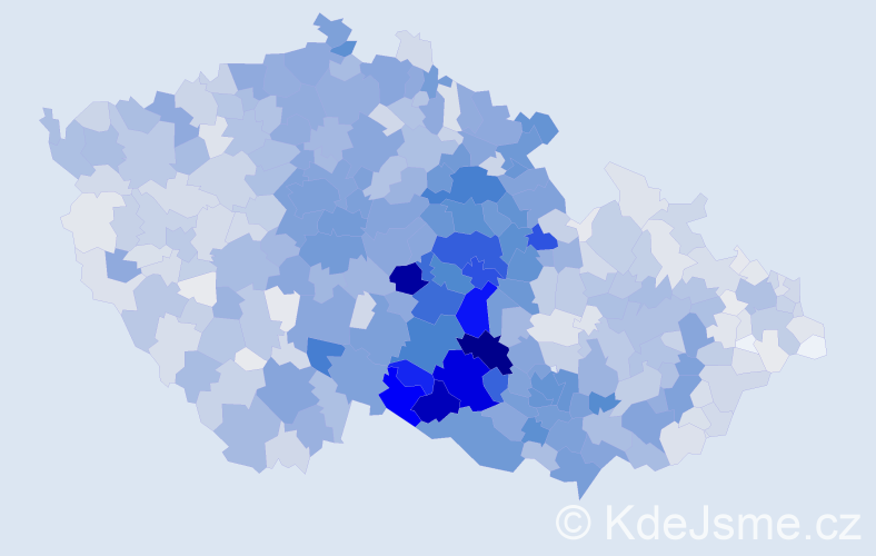 Příjmení: 'Doležal', počet výskytů 8790 v celé ČR