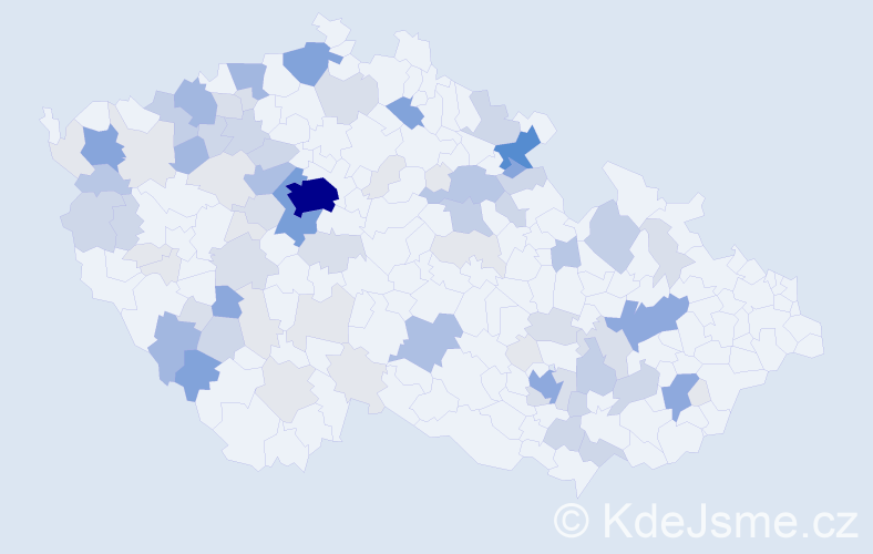 Příjmení: 'Vinterová', počet výskytů 310 v celé ČR