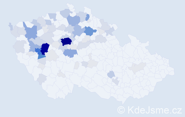 Příjmení: 'Mošna', počet výskytů 265 v celé ČR