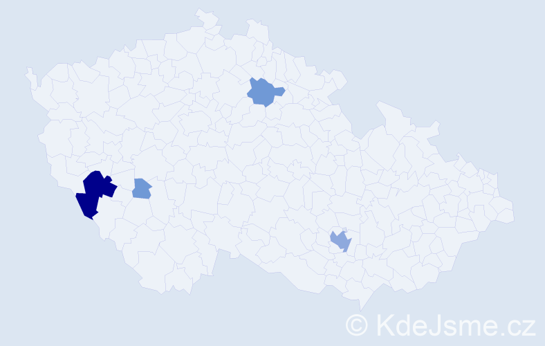 Příjmení: 'Gschwendtner', počet výskytů 11 v celé ČR