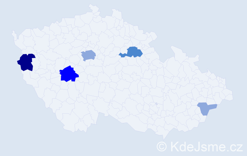 Příjmení: 'Vojtechová', počet výskytů 15 v celé ČR