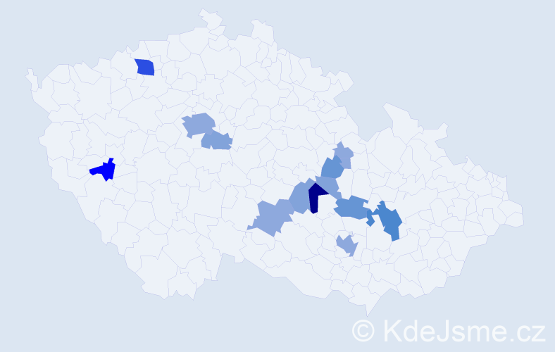 Příjmení: 'Lamplot', počet výskytů 40 v celé ČR