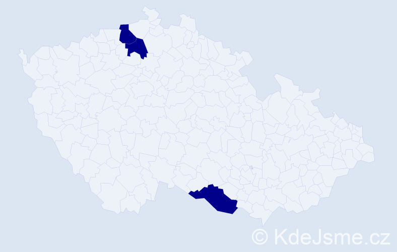 Příjmení: 'Ullah', počet výskytů 3 v celé ČR