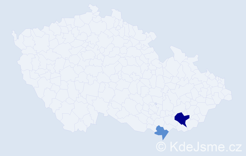 Příjmení: 'Hitmárová', počet výskytů 4 v celé ČR