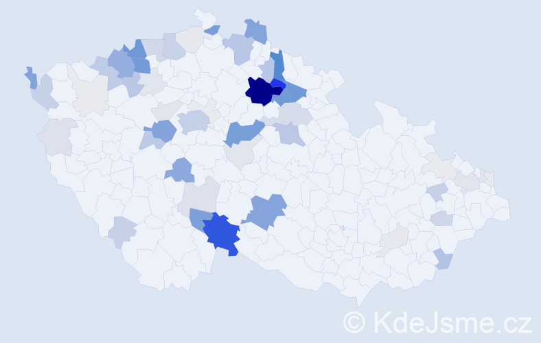 Příjmení: 'Šamková', počet výskytů 264 v celé ČR