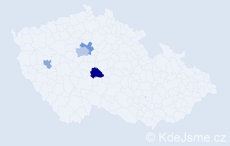 Příjmení: 'Velchev', počet výskytů 6 v celé ČR