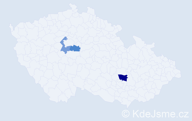 Příjmení: 'Dudin', počet výskytů 4 v celé ČR