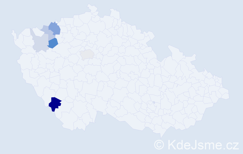 Příjmení: 'Tobisch', počet výskytů 25 v celé ČR