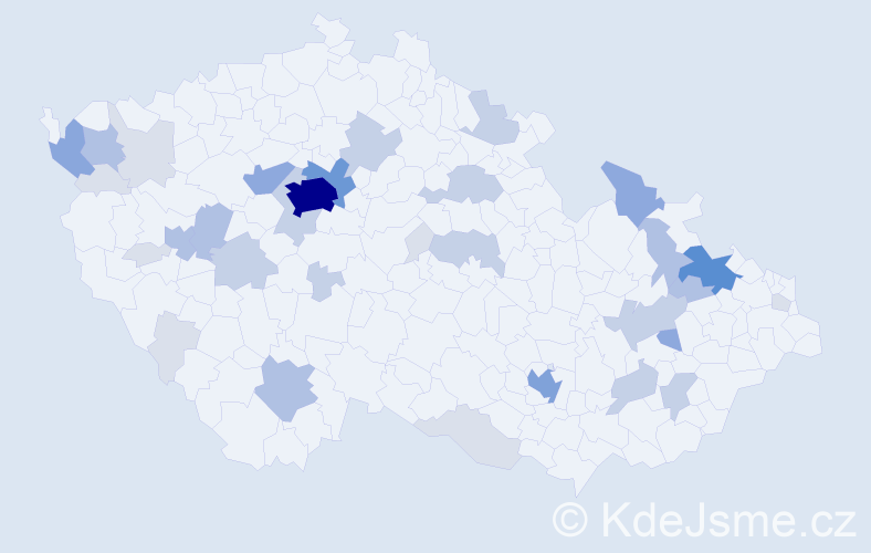 Příjmení: 'Kolb', počet výskytů 109 v celé ČR