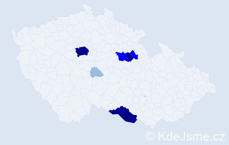 Příjmení: 'Cablková', počet výskytů 19 v celé ČR