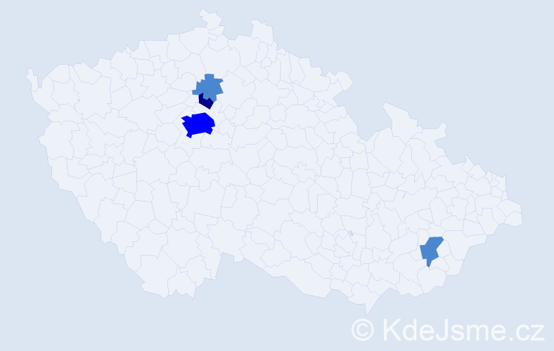 Příjmení: 'Fedoseev', počet výskytů 7 v celé ČR