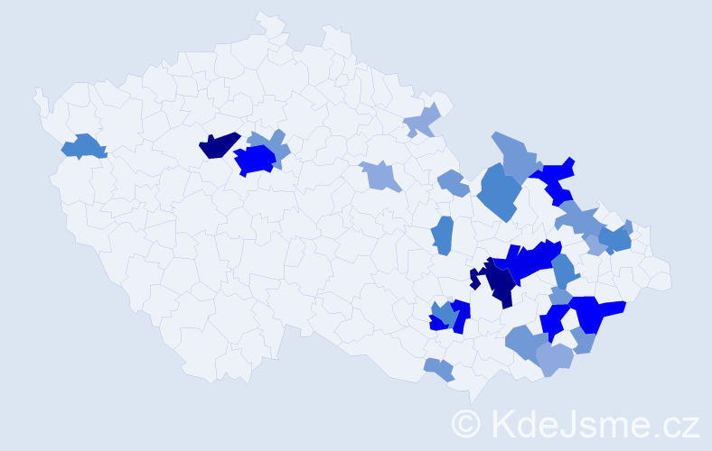 Příjmení: 'Macenauerová', počet výskytů 78 v celé ČR