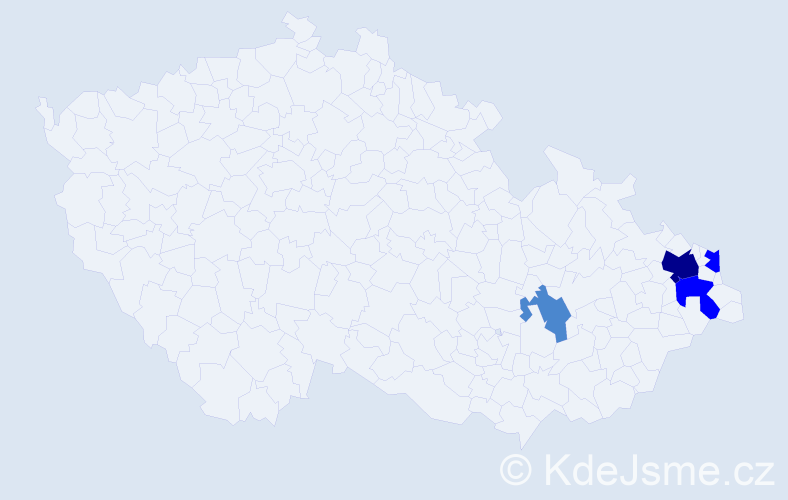 Příjmení: 'Teprová', počet výskytů 12 v celé ČR