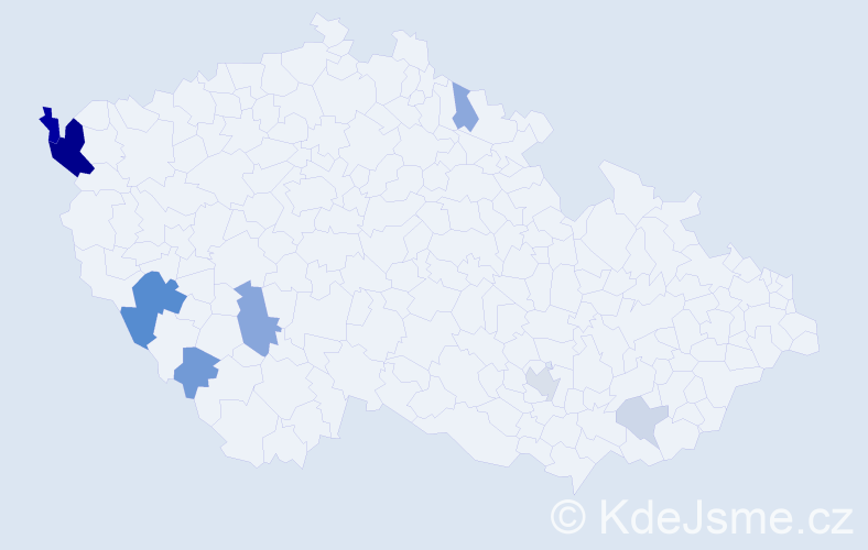 Příjmení: 'Weinmannová', počet výskytů 23 v celé ČR