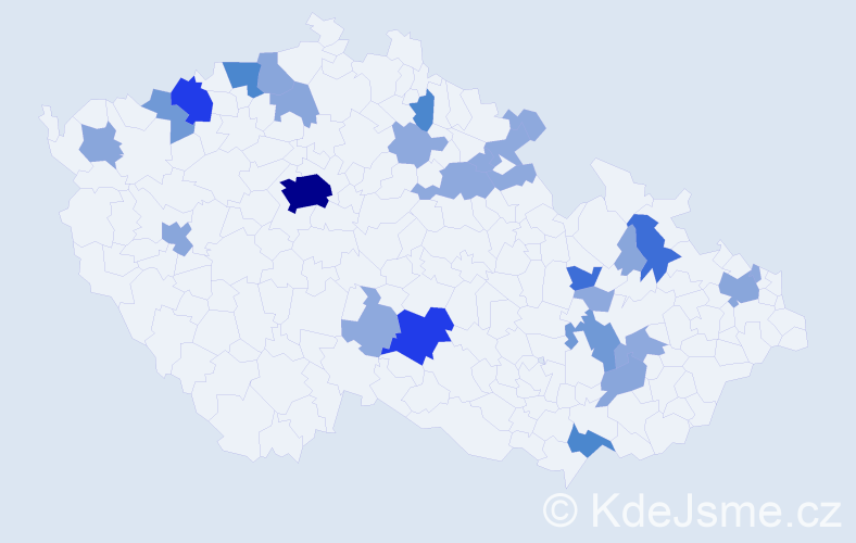 Příjmení: 'Grussová', počet výskytů 73 v celé ČR