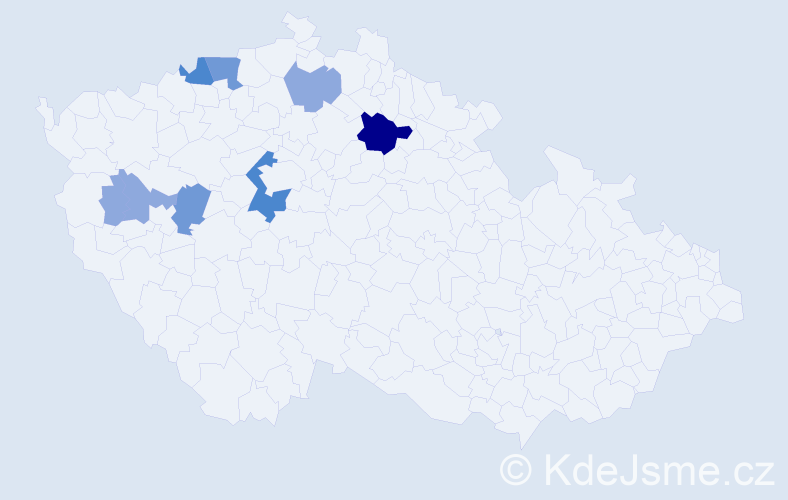 Příjmení: 'Landgraf', počet výskytů 19 v celé ČR