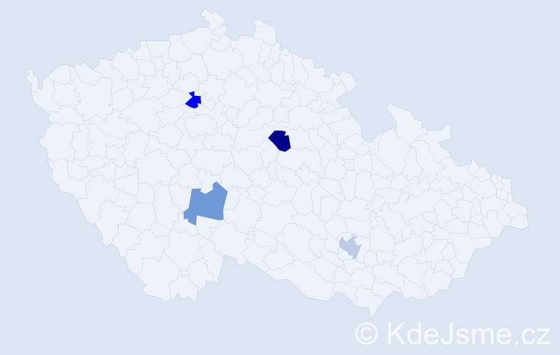 Příjmení: 'Nechay', počet výskytů 4 v celé ČR