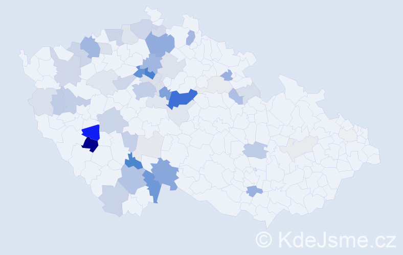 Příjmení: 'Cikánová', počet výskytů 193 v celé ČR