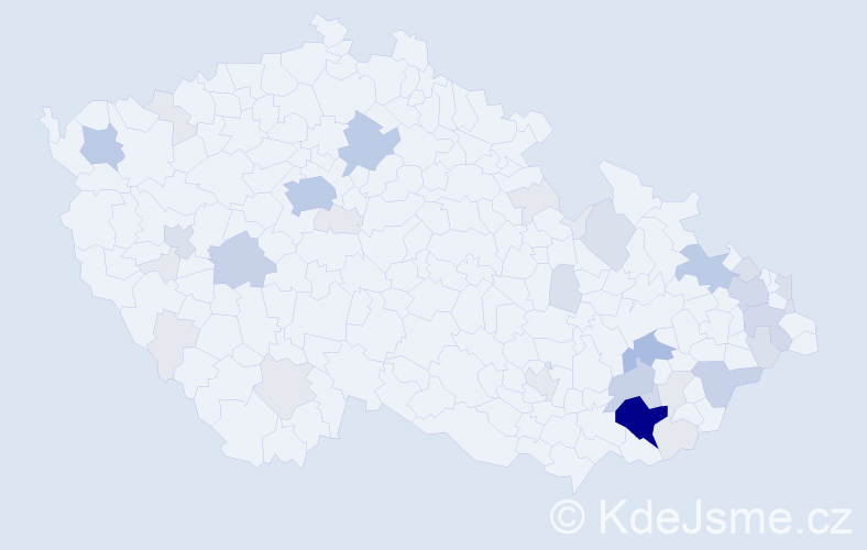 Příjmení: 'Grebeňová', počet výskytů 120 v celé ČR