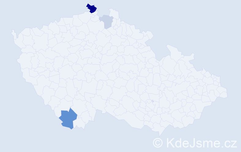 Příjmení: 'Rybyšár', počet výskytů 7 v celé ČR