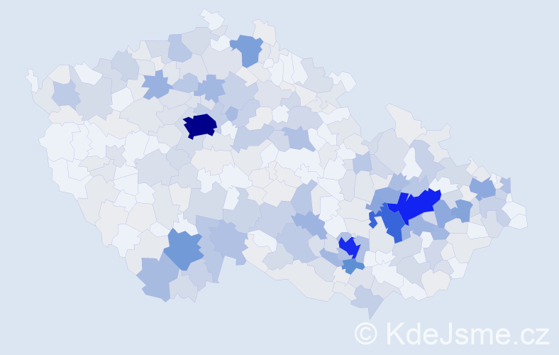Příjmení: 'Studená', počet výskytů 1323 v celé ČR