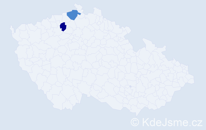 Příjmení: 'Gabriluková', počet výskytů 4 v celé ČR