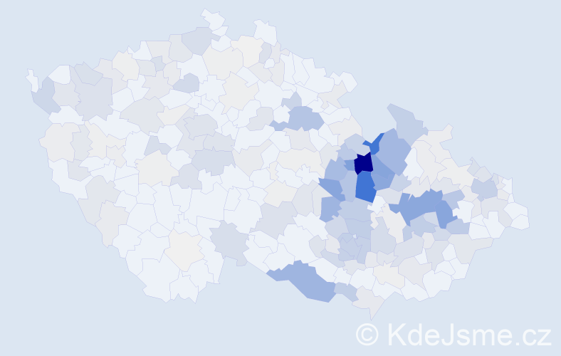 Příjmení: 'Heger', počet výskytů 731 v celé ČR