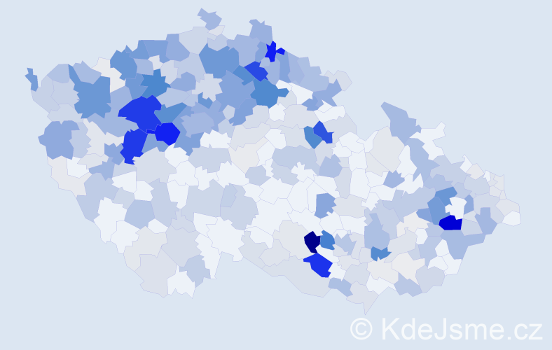 Příjmení: 'Pelc', počet výskytů 1311 v celé ČR