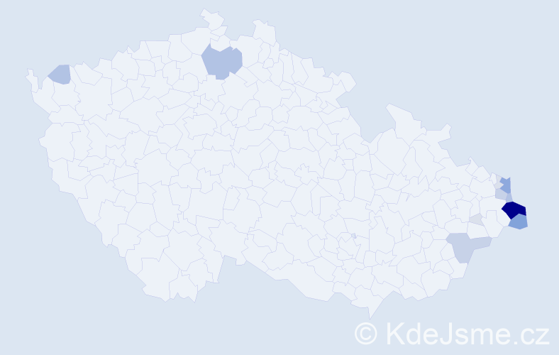 Příjmení: 'Szymeczek', počet výskytů 49 v celé ČR