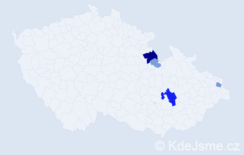 Příjmení: 'Cit', počet výskytů 15 v celé ČR